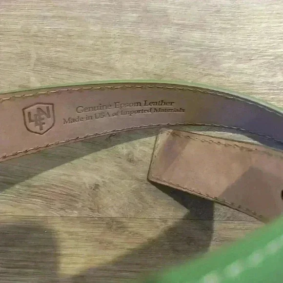 L.E.N Epsom Leather Belt - Apple - Picture 4 of 10